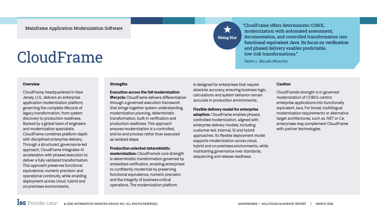 ISG report visual